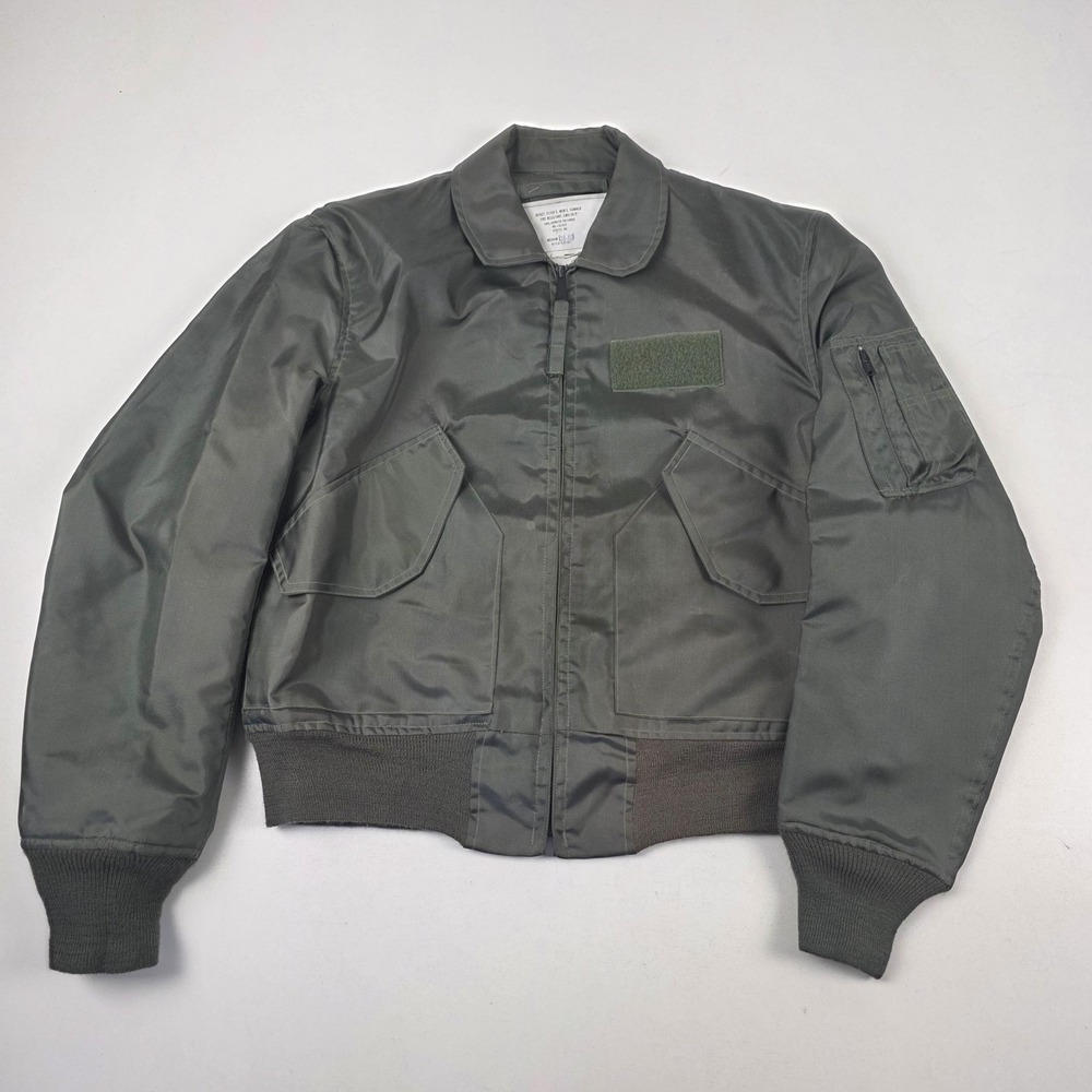 Isratex CWU-36/P Flyers Jacket Mens Medium Green Fire Resistant Flight Bomber
